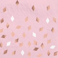 Serviettes de table Blush Birthday, paq. 16 Front_Flat