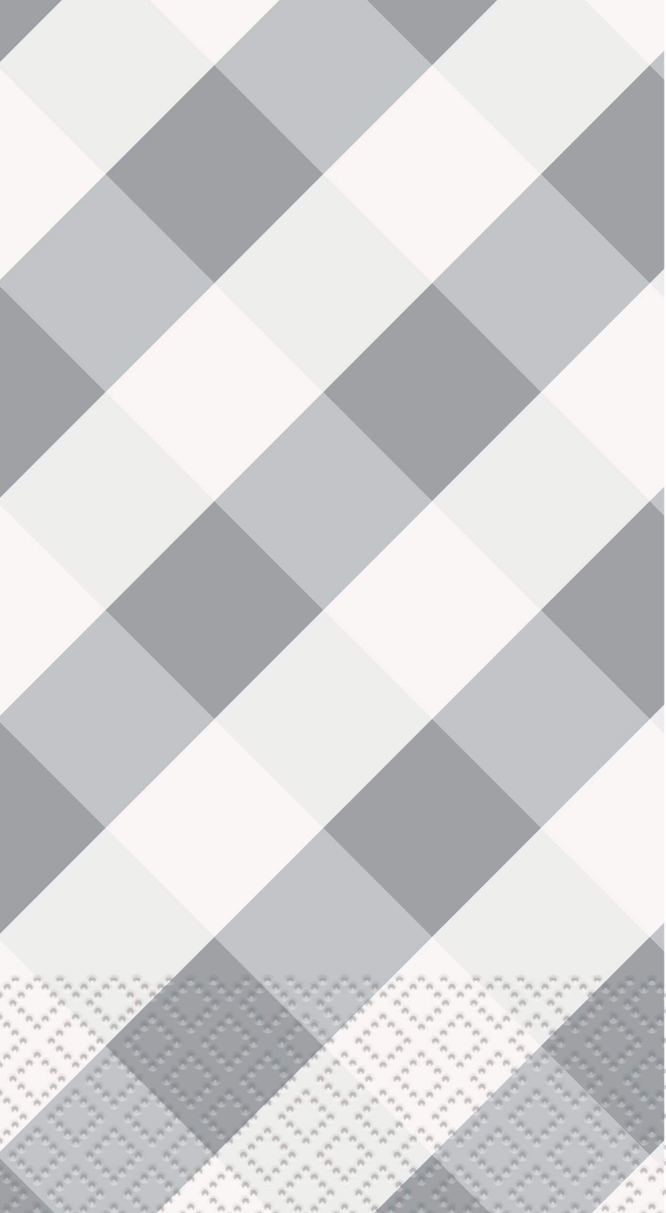 Serviettes de table, confettis dorés, argent à carreaux Front_Flat