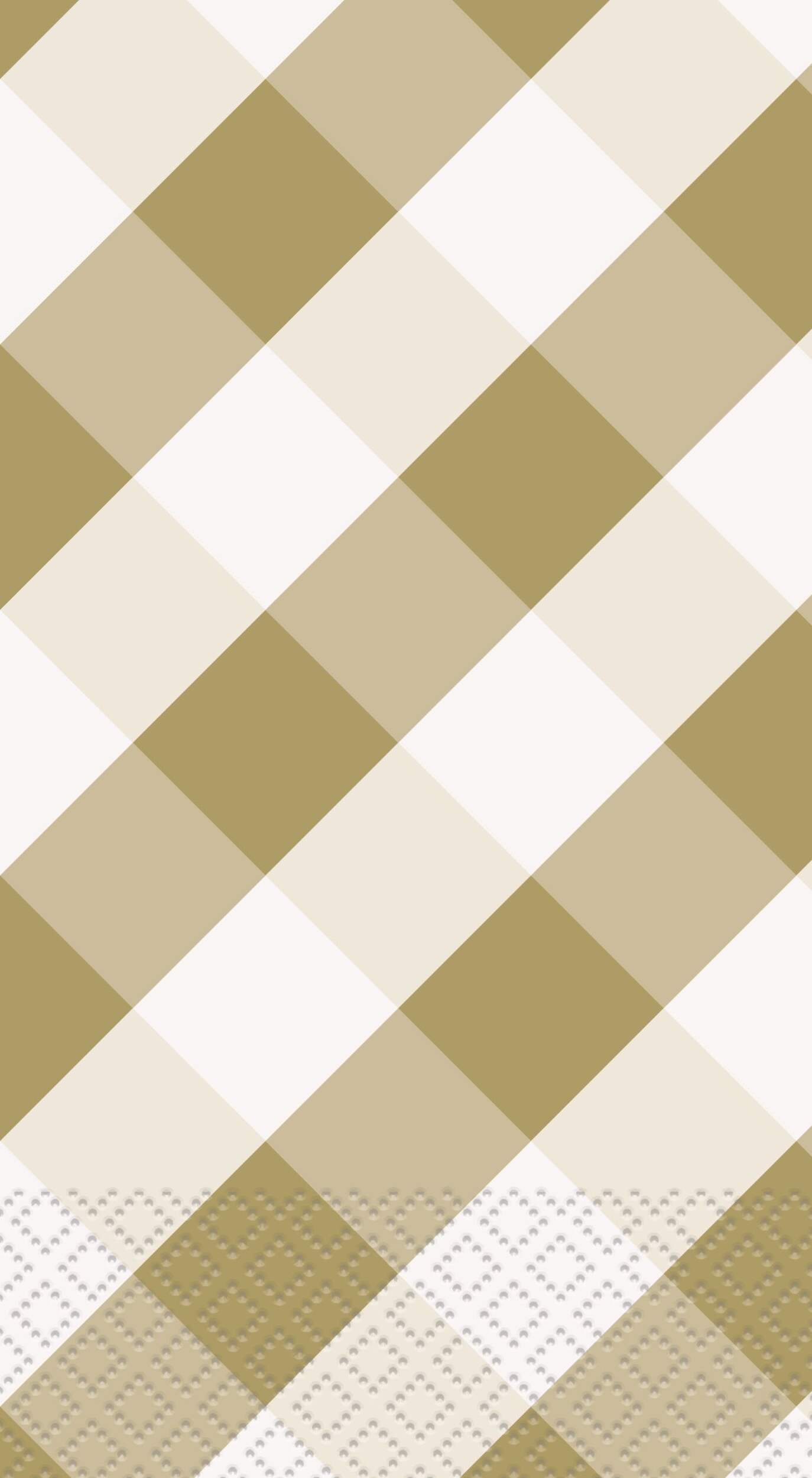 Serviettes de table, confettis dorés, or à carreaux Front_Flat