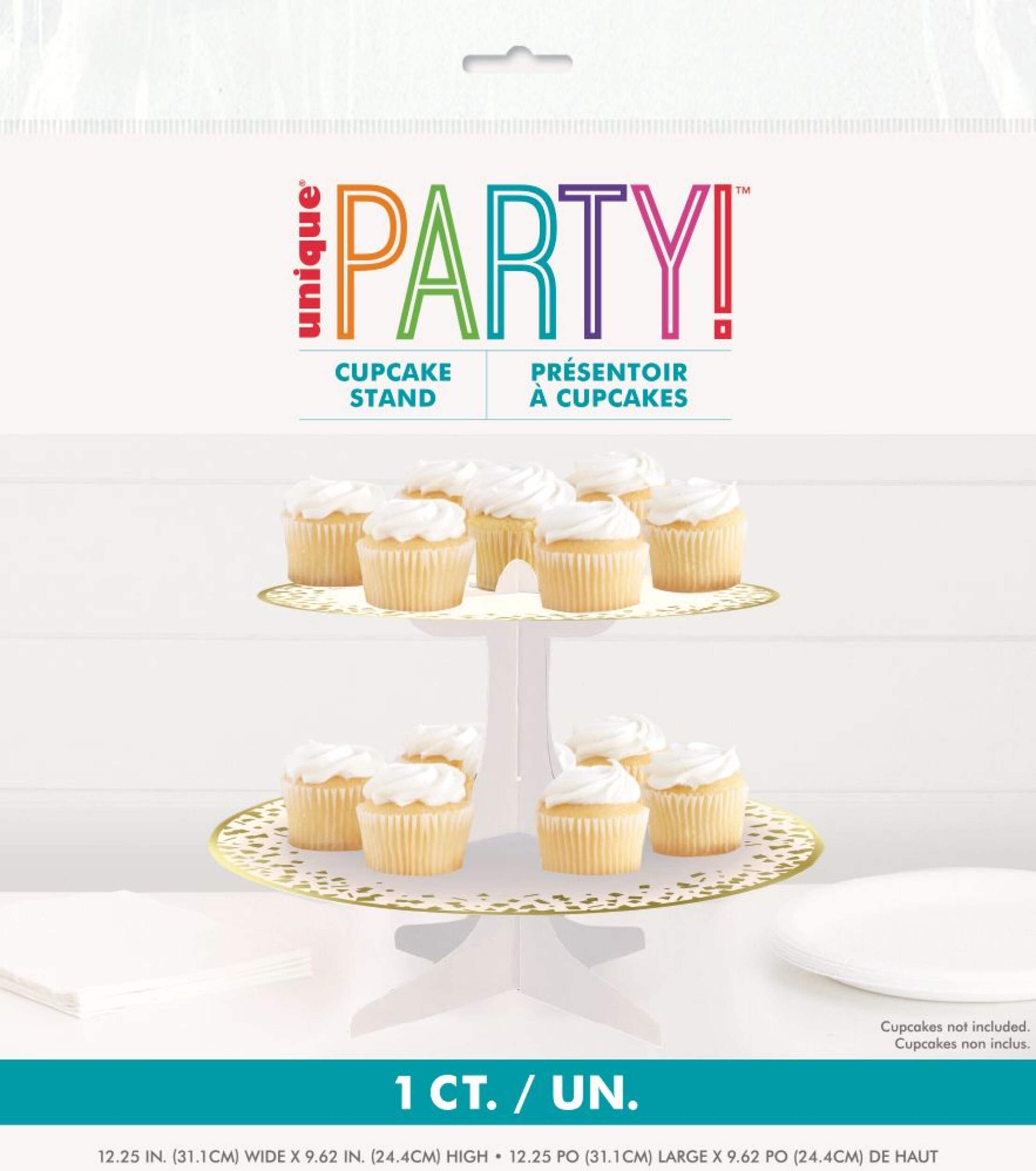 Gold Confetti Cupcake Stand Party City