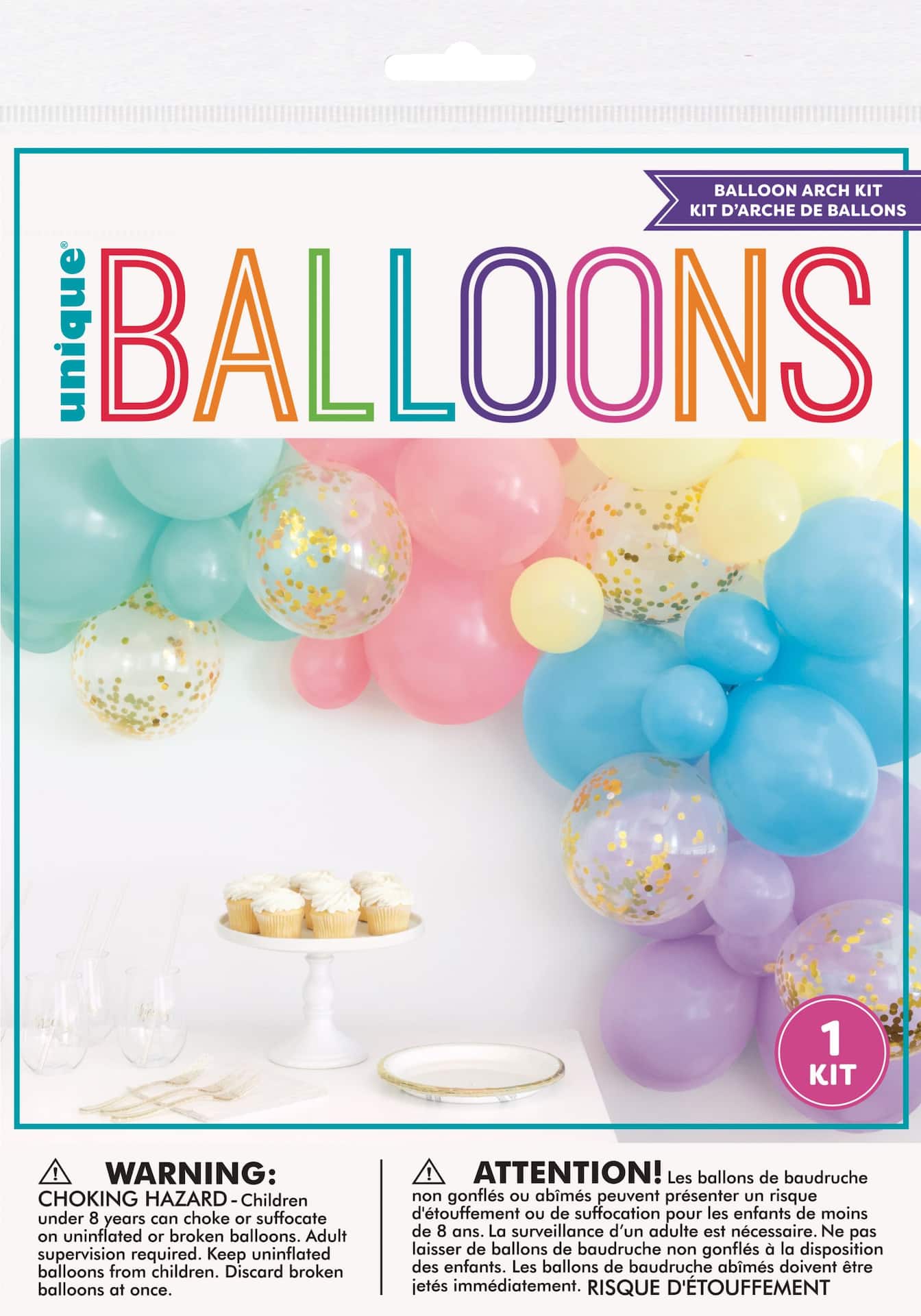 Kit Arche à Ballons Multicolores - Jour de Fête - Accessoires - Ballon et  Accessoire