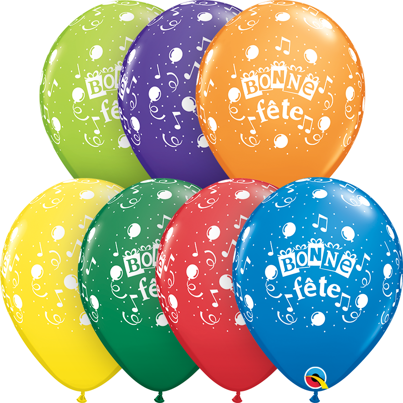 BALLONS 10 PIÈCES QUALITÉ HÉLIUM ASST. - FÊTES / Ballons d'anniversaire