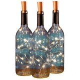 Bottle Cork Fairy Lights Table Decorations, White, 15-in, 3-pk, for Wedding/Birthday/Summer Party Front_Flat