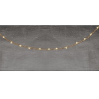 Rustic LED Light Up String Rope Lights Hanging Decoration, Gold, 9-ft, for Wedding/Birthday/Summer Party Front_Flat