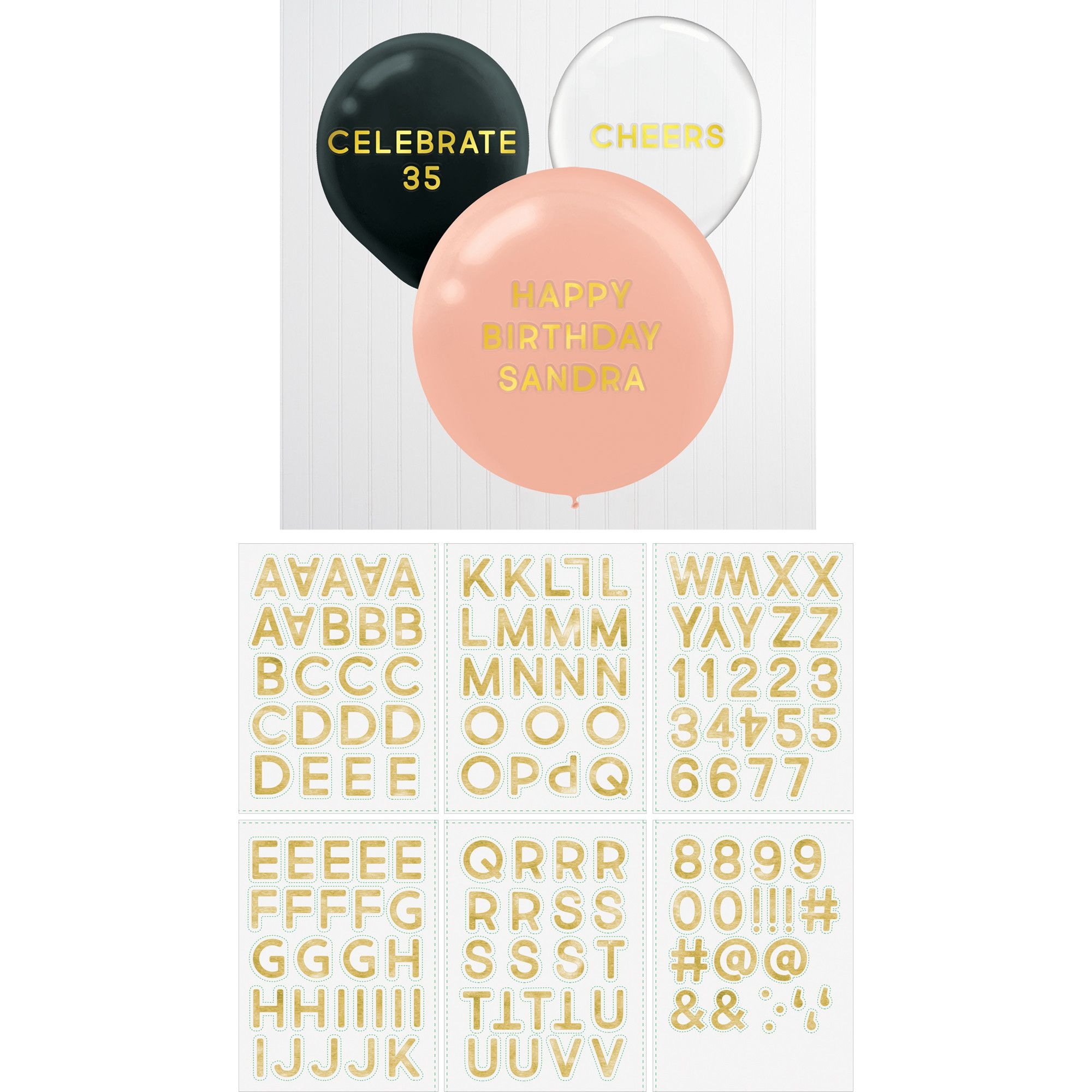 Gold Foil Balloon Stickers Canadian Tire