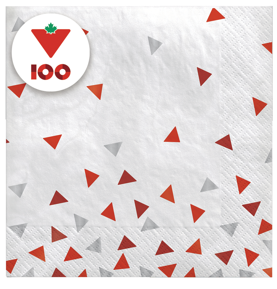 Canadian Tire 100th Anniversary Special Edition Lunch Napkins, 16ct