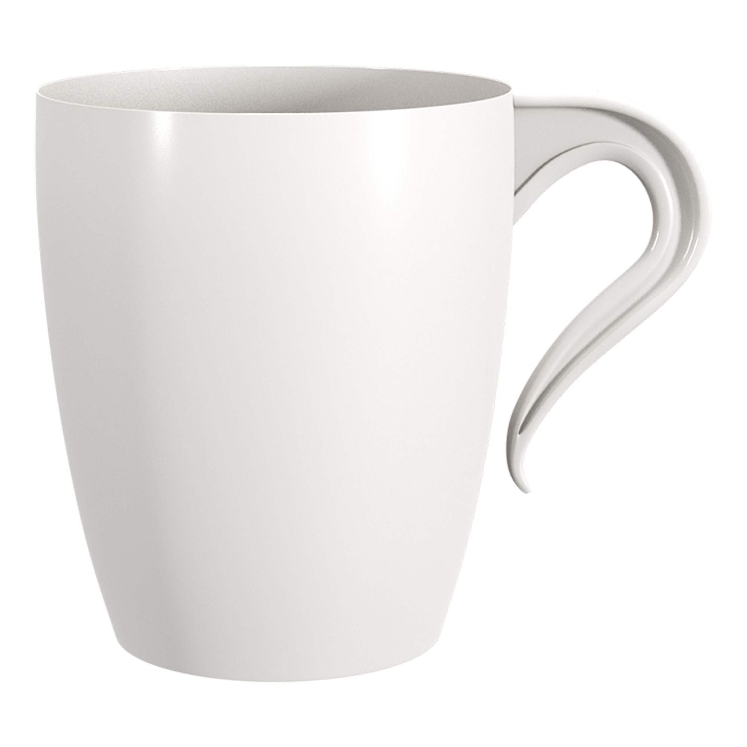 Plastic Coffee Mug Cups, White, 11-oz, 20-pk, for Christmas/Graduation/Wedding Front_Elevated