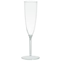 Plastic Reusable Champagne Flutes, Clear, 5-oz, 20-pk, for Christmas/Thanksgiving/New Year's Eve/Birthday Party Front_Elevated