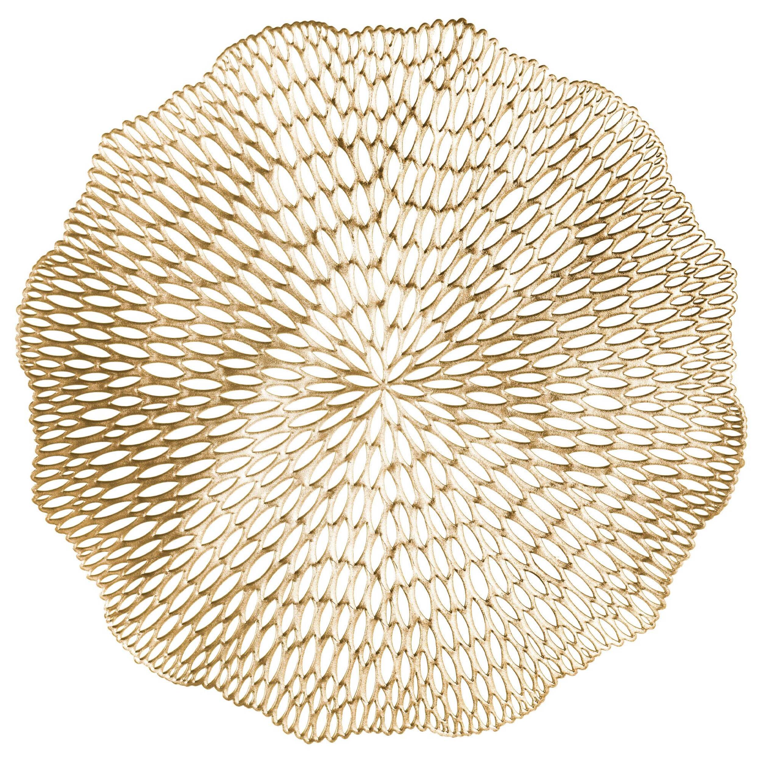 Napperons de qualité supérieure, paq. 4, doré Overhead_Flat