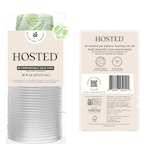 Eco Compostable Plastic Cups, Green/White, Palm Leaves, 16-oz, 20-pk, for Summer Party Composite_or_Mixed