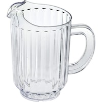 Plastic Reusable Pitcher, Clear, 1-L, for Christmas/Thanksgiving/New Year's Eve/Birthday Party Front_Elevated
