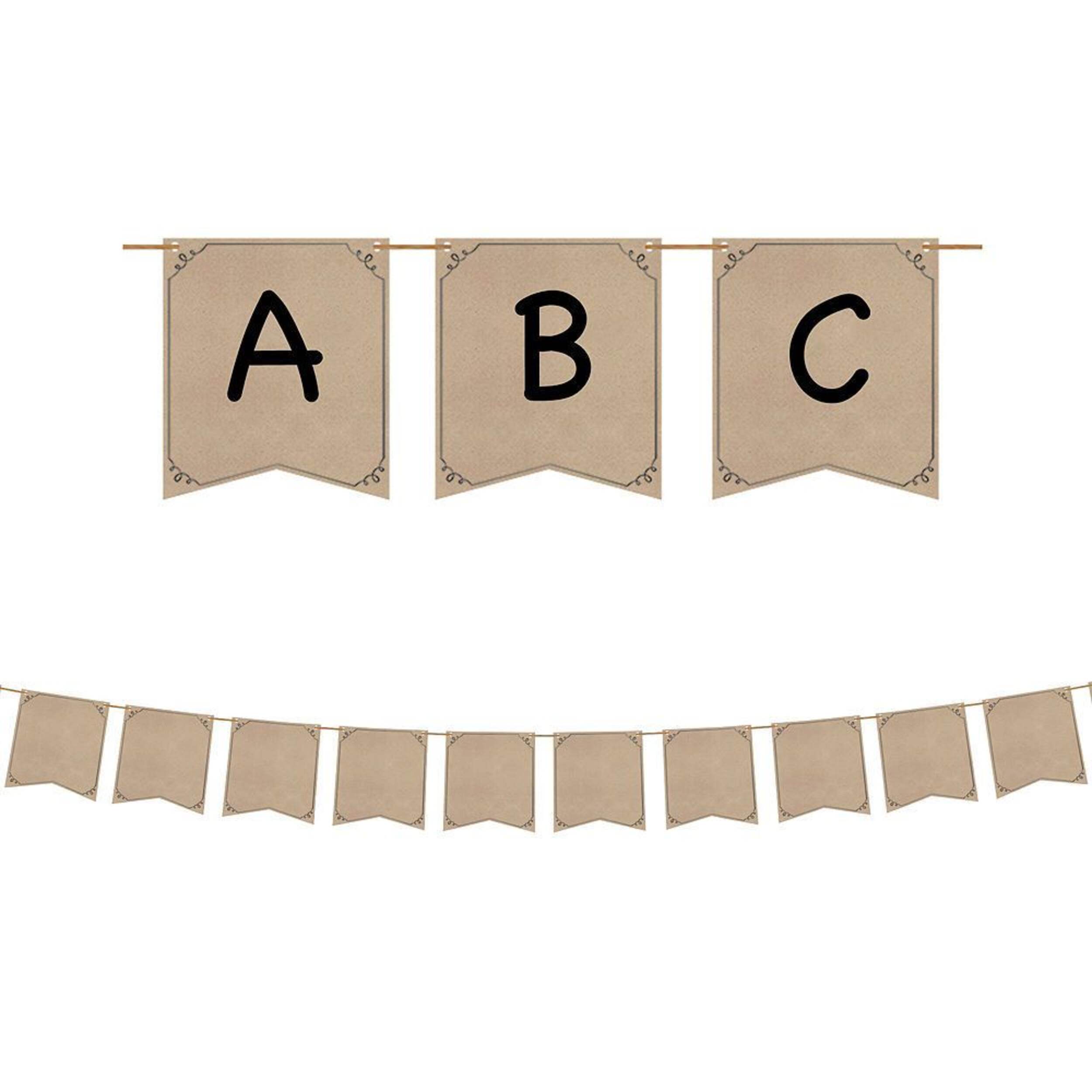 Kraft Pennant Banner Front_Flat