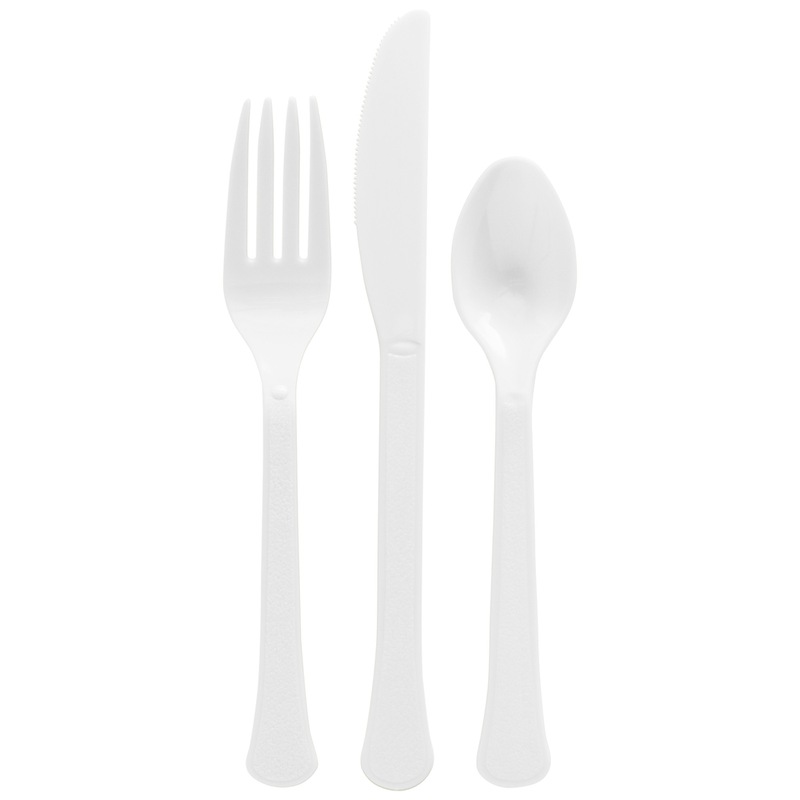 Assorted Plastic Cutlery, 200pc, White Canadian Tire