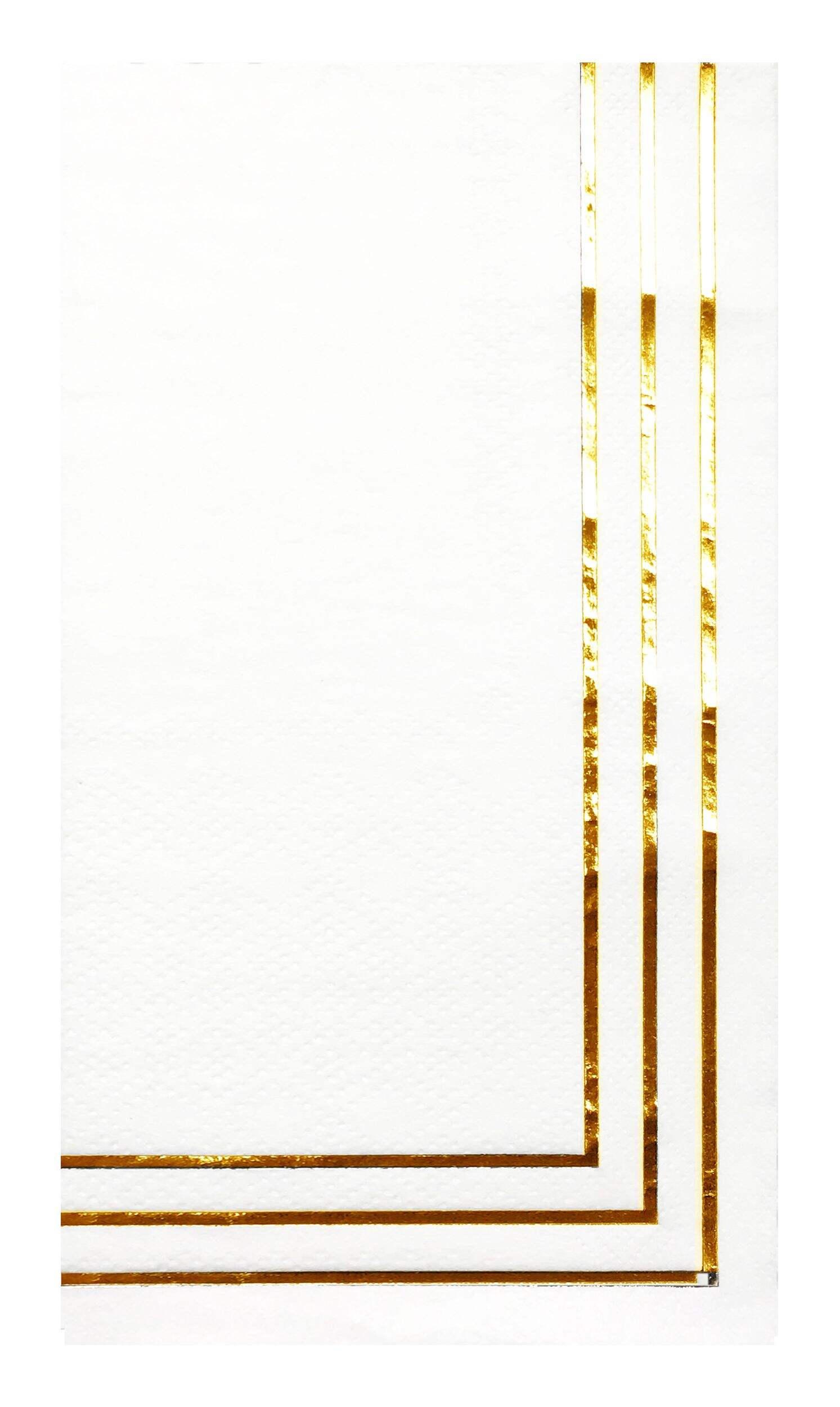 Serviettes à cocktails 3&nbsp;épaisseurs Sophistiplate Classic, doré, paq. 20 Overhead_Flat