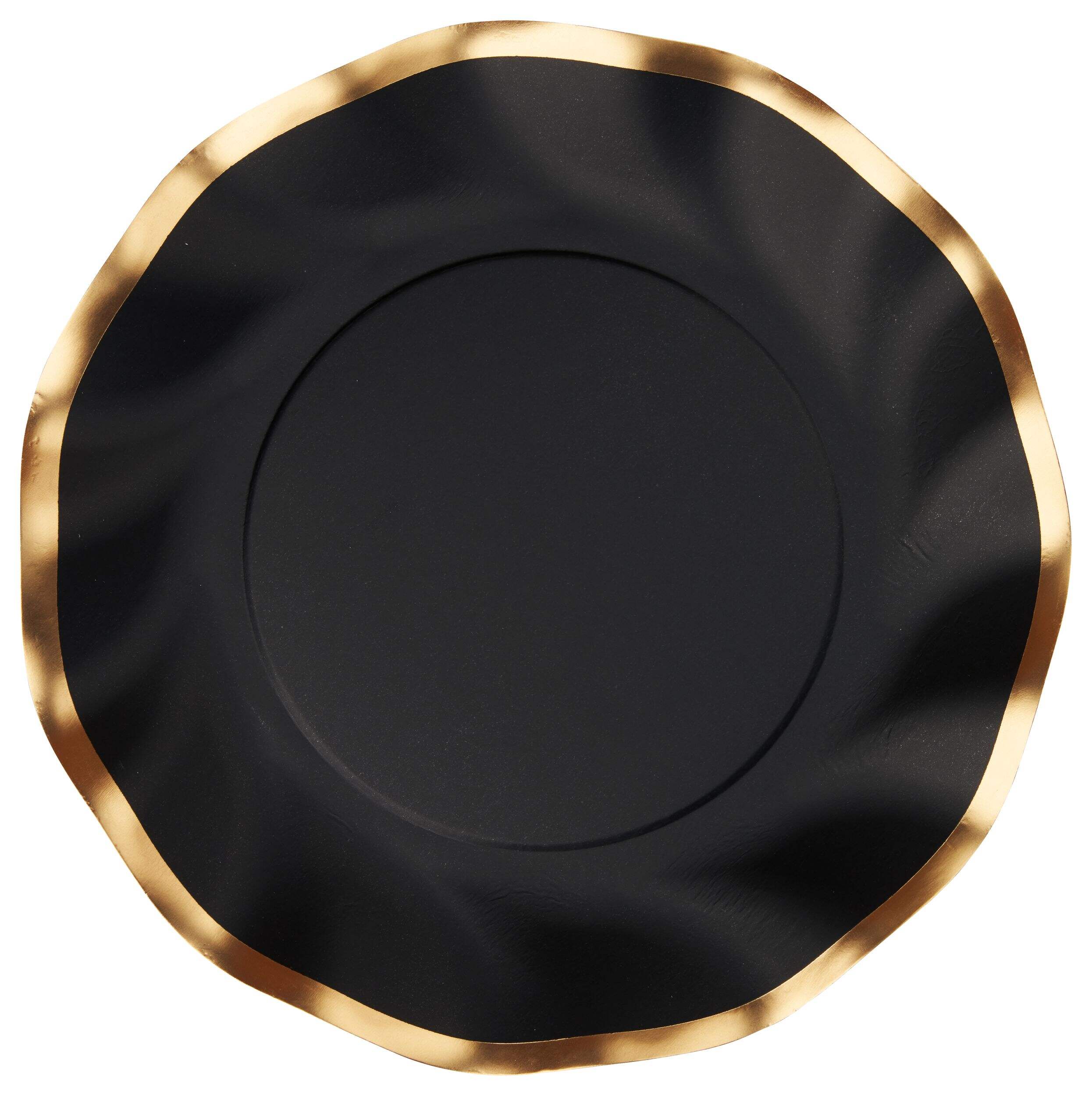 Assiettes à salade Sophistiplate Solid Black, paq. 8 Overhead_Flat