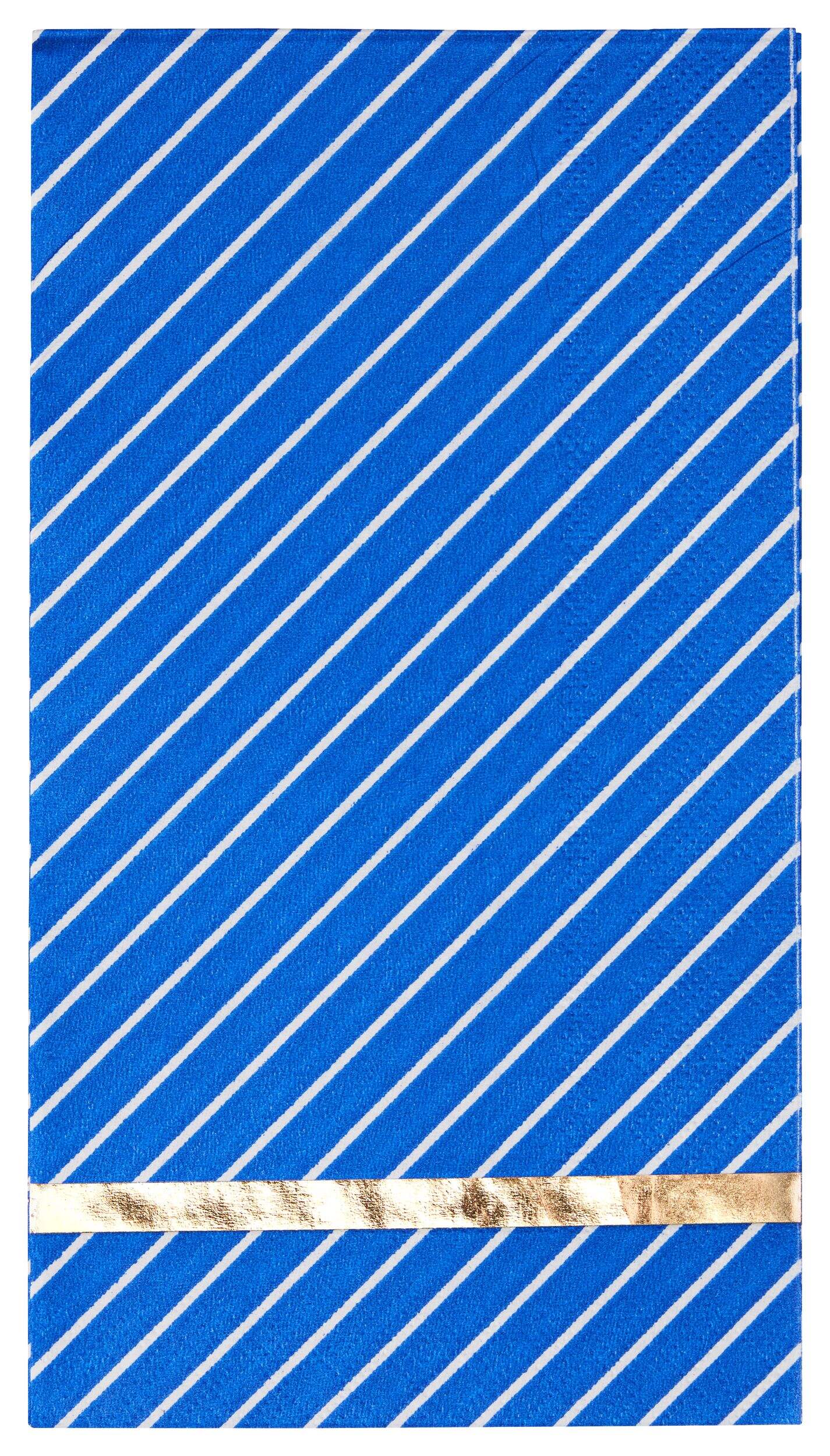Serviettes d’invités 3 épaisseurs Sophistiplate Solid Blue, paq. 20 Front_Flat