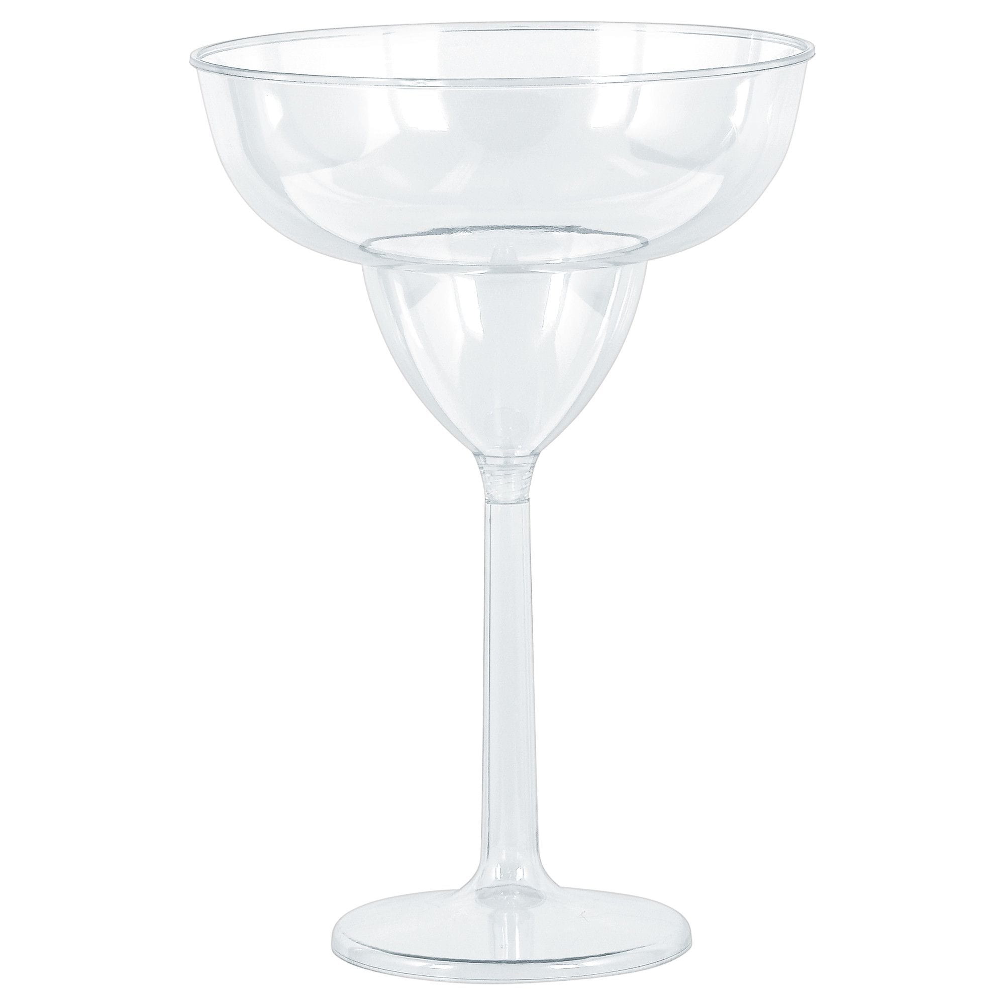 Jumbo Clear Plastic Margarita Glasses Drinkware Set, 30oz Party City