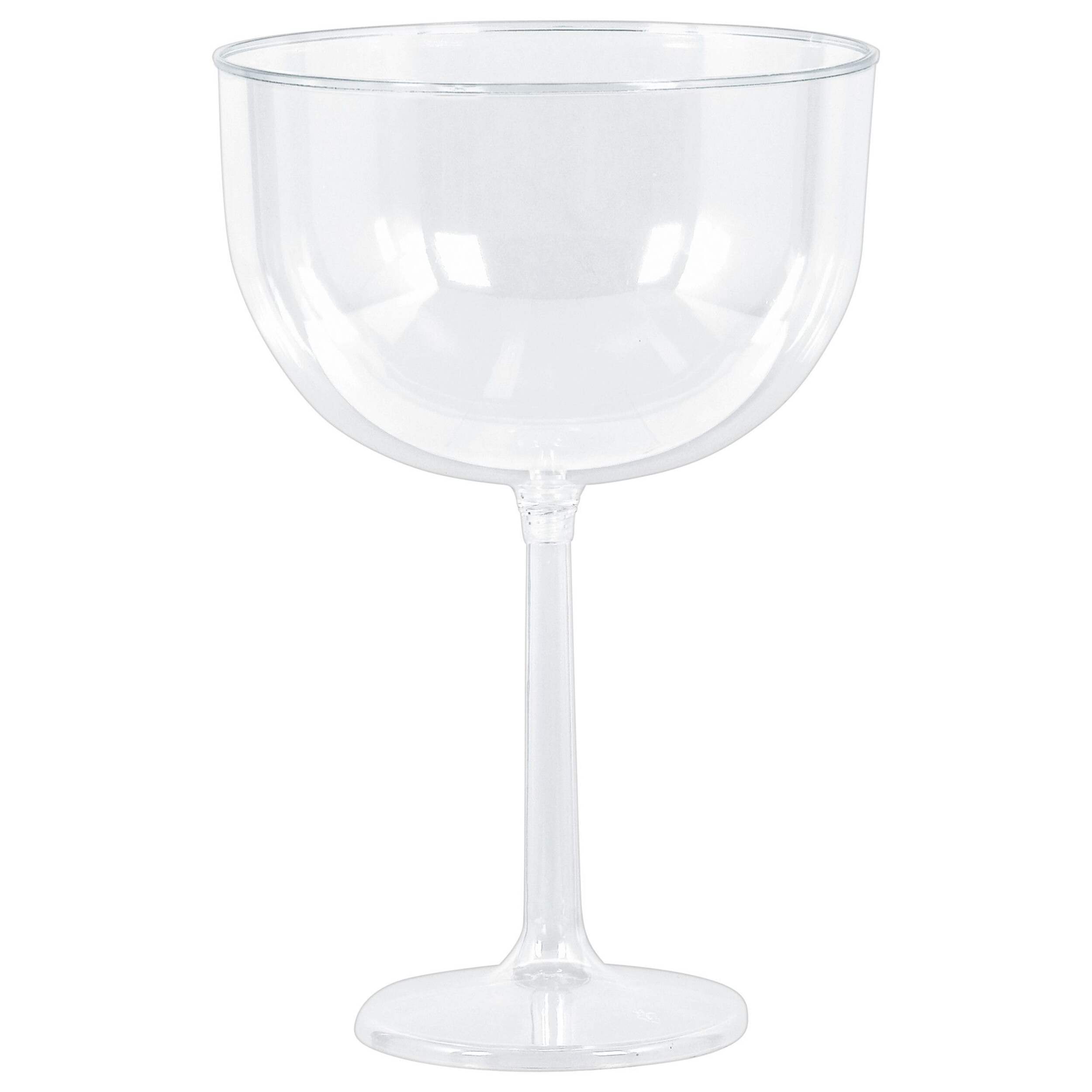 Plastic Reusable Wine Glasses, Clear, 47-oz, 4-pk, for Christmas/Thanksgiving/New Year's Eve/Birthday Party Front_Elevated