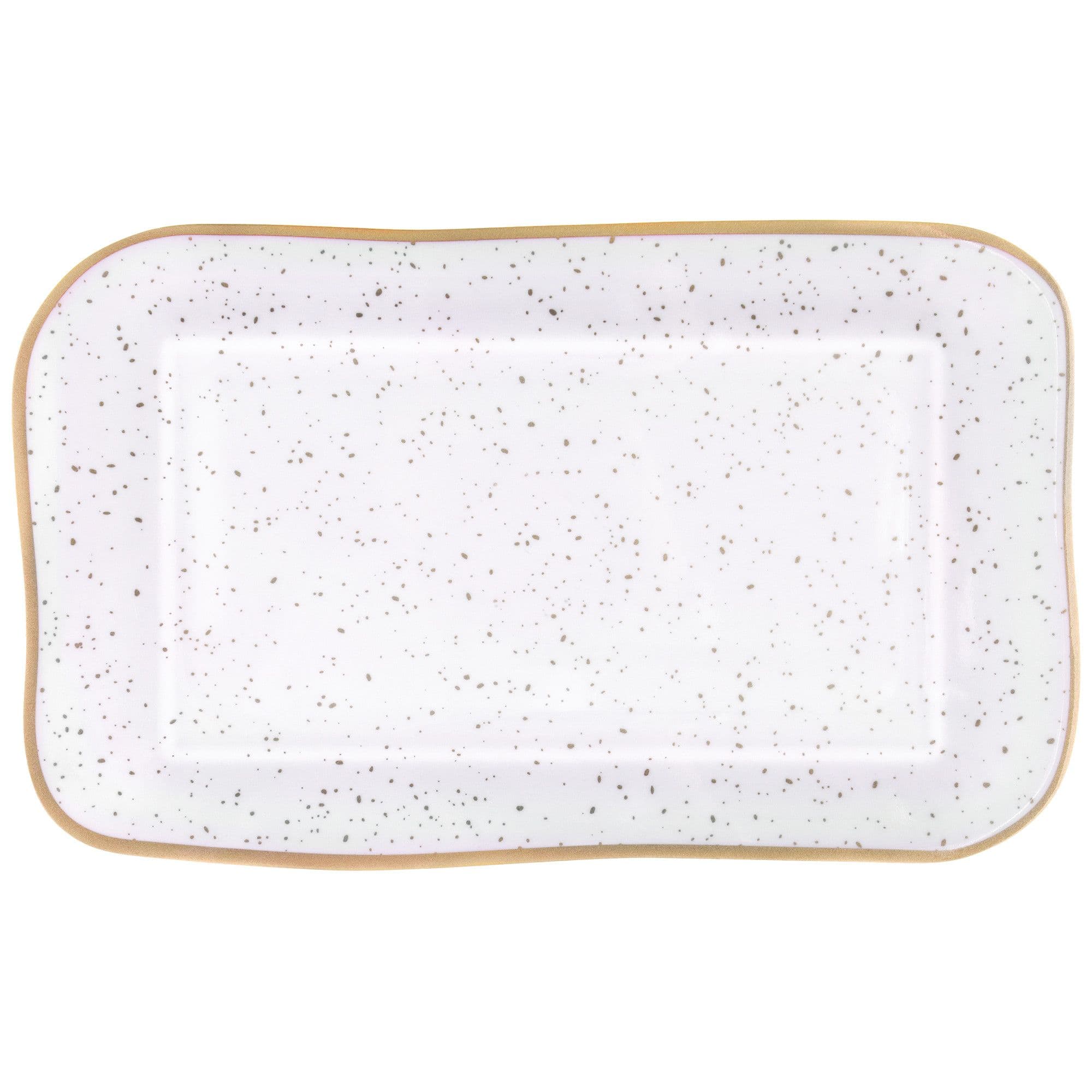 Rectangle Plastic Melamine Reusable Serving Platter Assorted Colours Spotted 9 in for New Year s Eve Christmas Graduation Party City