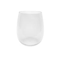 Hard Plastic Reusable Stemless Wine Glass, Clear, 18-oz, for Christmas/Thanksgiving/New Year's Eve/Birthday Party, Non-Breakable Front_Elevated