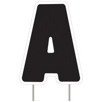 Affiche de lettre pour pelouse, noir