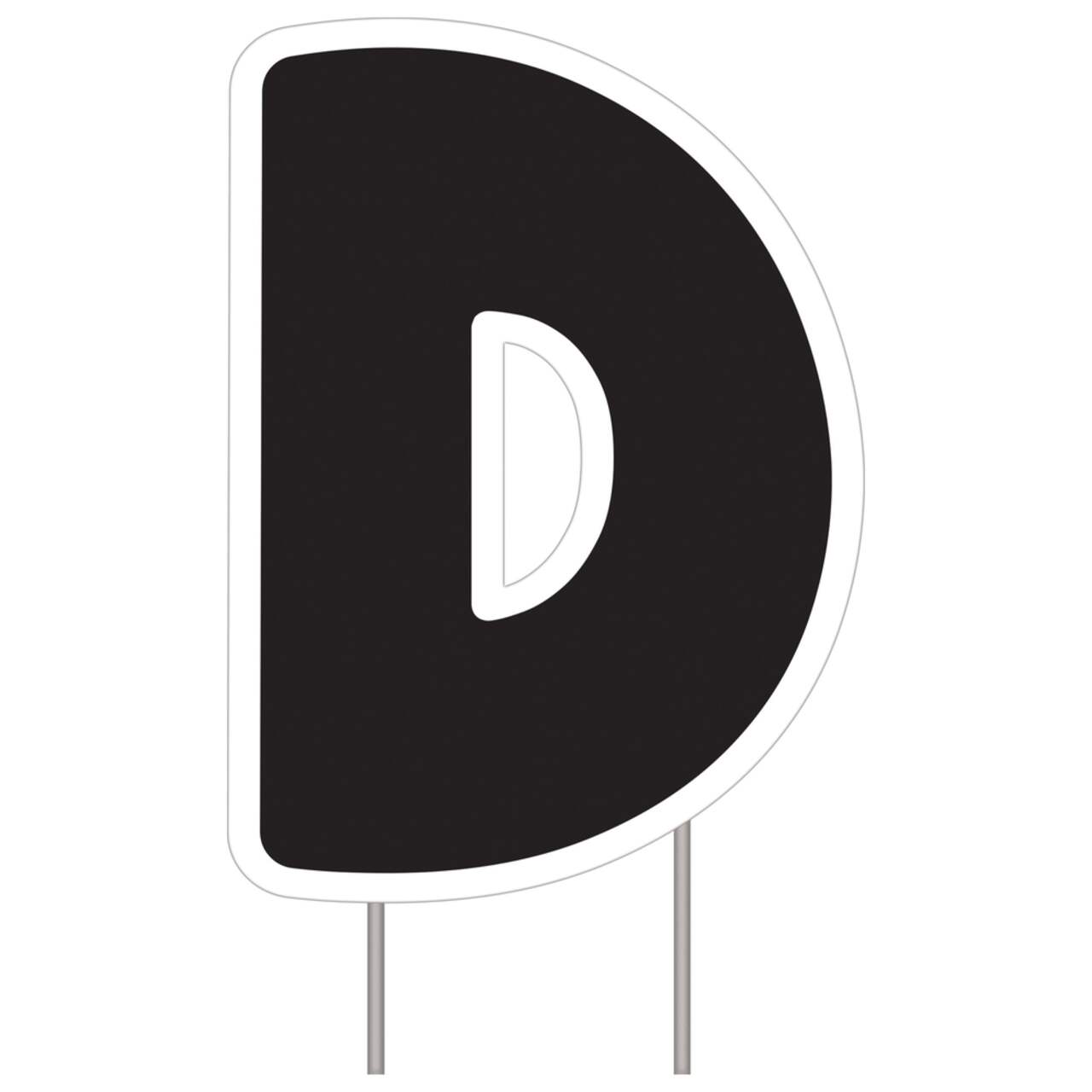 Amscan Individual Yard Letter D Sign Black