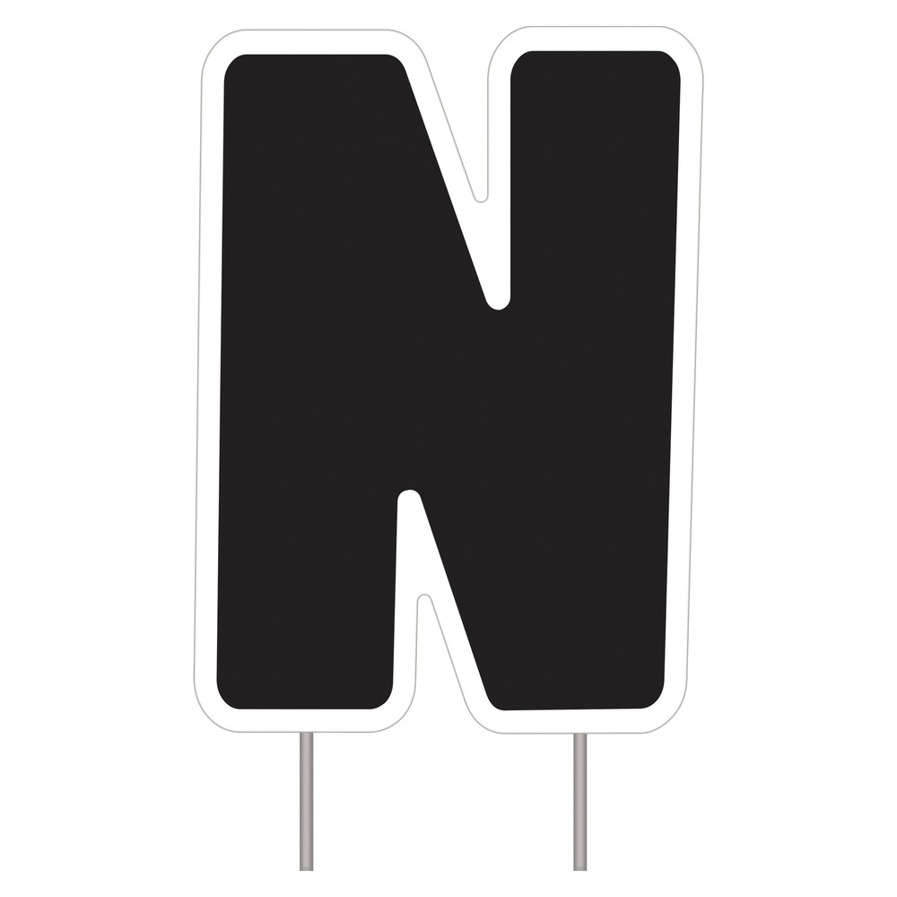 Amscan Individual Yard Letter N Sign, Black Party City