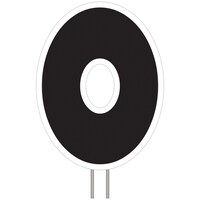 Affiche de chiffre individuel pour pelouse, noir