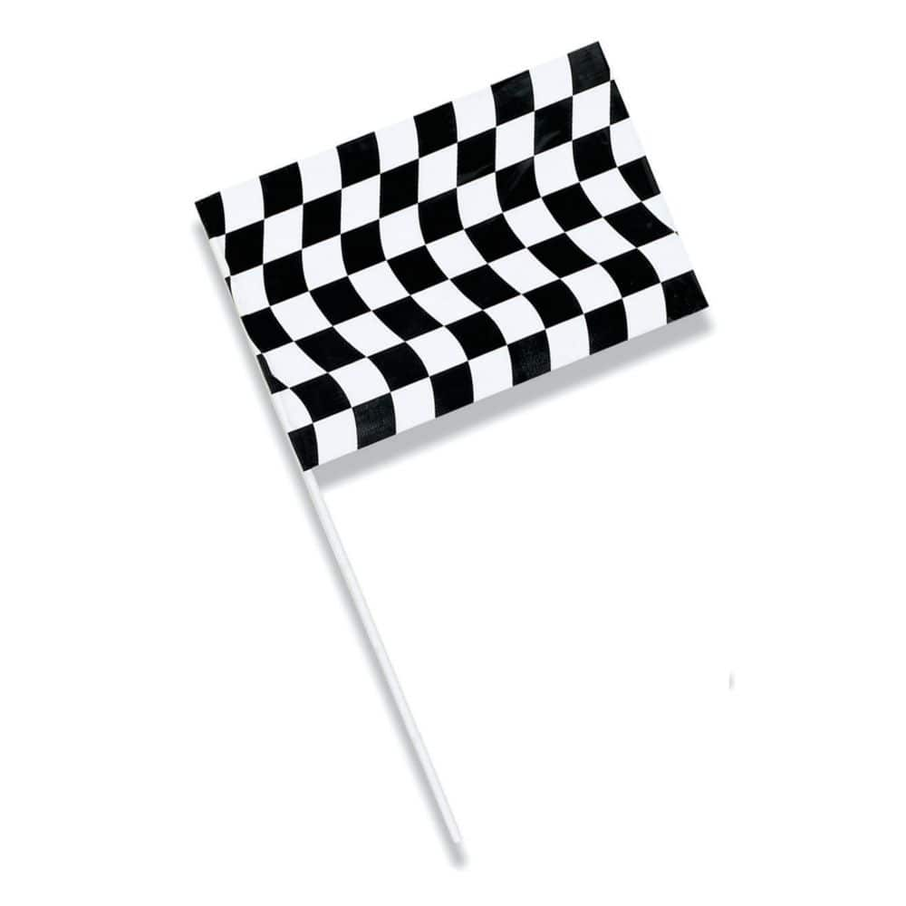 Racing Large Plastic Flag Decoration, Black/White, Checker, 36-in, for ...