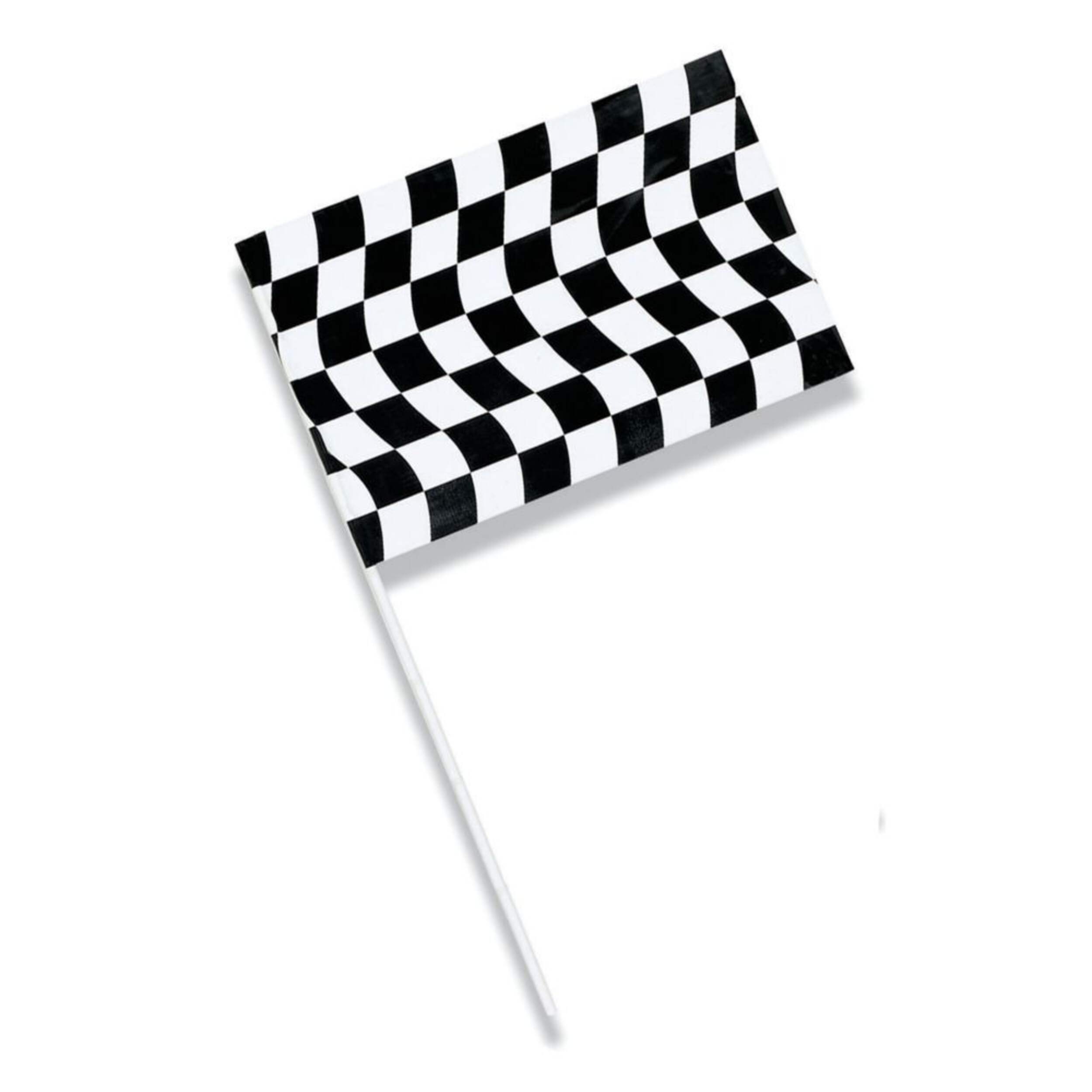 Racing Large Plastic Black and White Checkered Flag Decoration, 36-in, for Sports Party Front_Flat