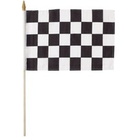 Racing Cloth Flag Decoration, Black/White, Black and White Checkered Flag, 18-in, for Sports Party