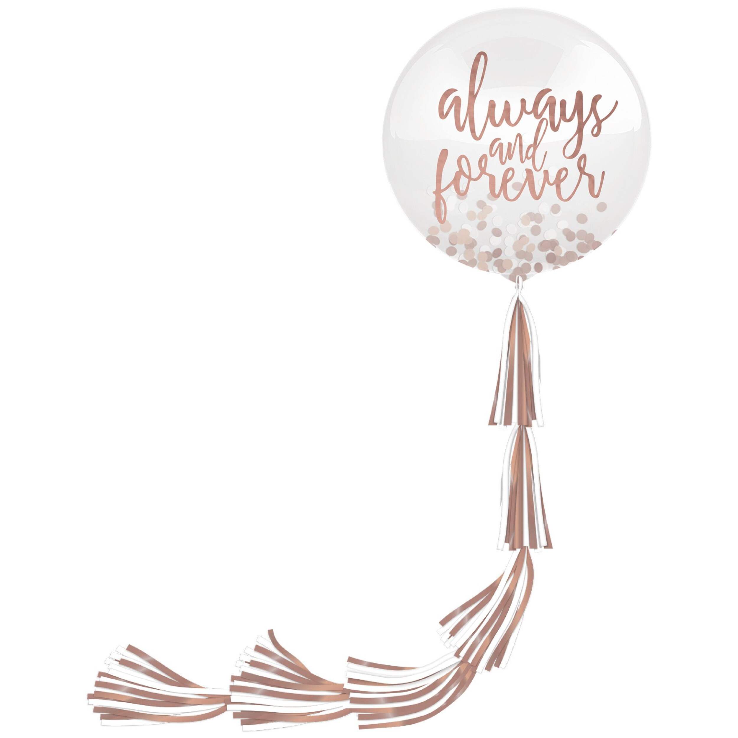 Ballon de mariage géant avec queue Always and Forever Front_Flat