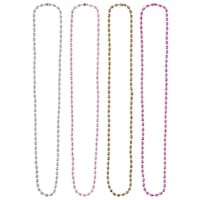 Beaded Necklaces Jewelry, Multi-Coloured, 18-in, 24-pk, Wearable Accessories for Bachelorette Party/Wedding Shower