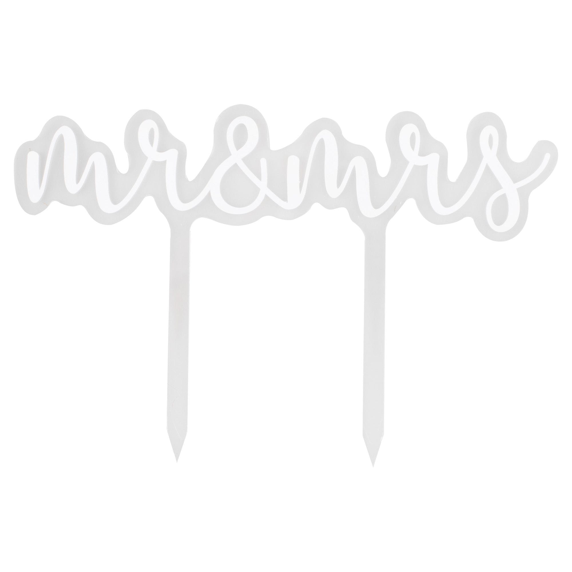 Ginger Ray Mr. & Mrs. Acrylic Cake Topper Party City
