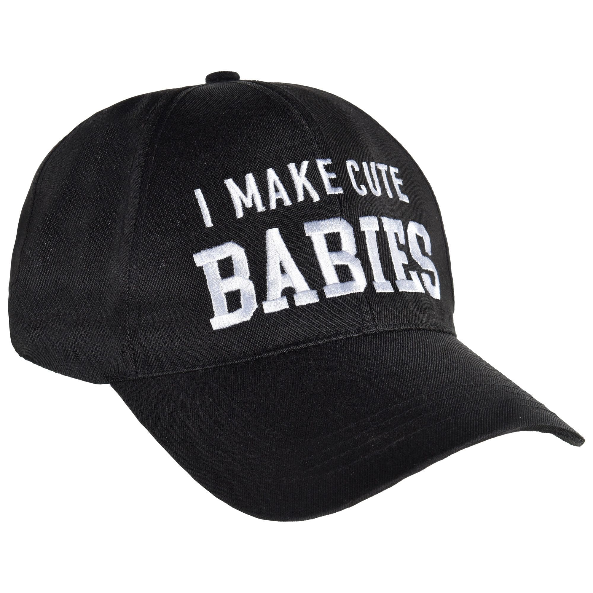 I Make Cute Babies Baseball Hat Black White One Size Wearable Accessory for Baby Shower Gender Reveal Party City