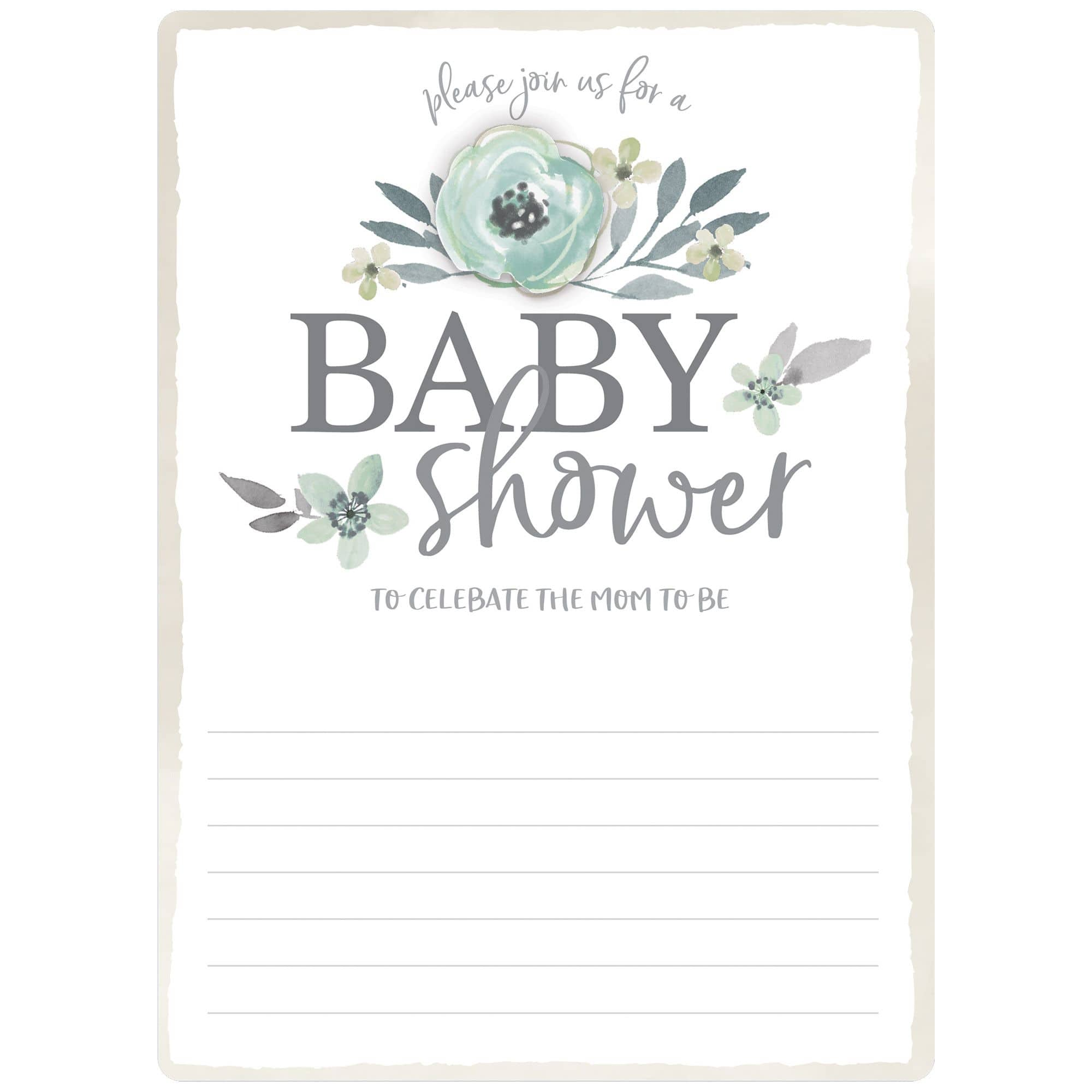 Baby store shower stationary