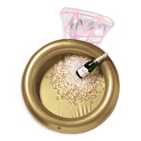 Diamond Ring Inflatable Cooler,  Gold, 44-in, for Bachelorette Party/Wedding