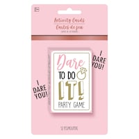 Truth or Dare Card Game, Pink, 52-pk, for Bachelorette Front_Flat