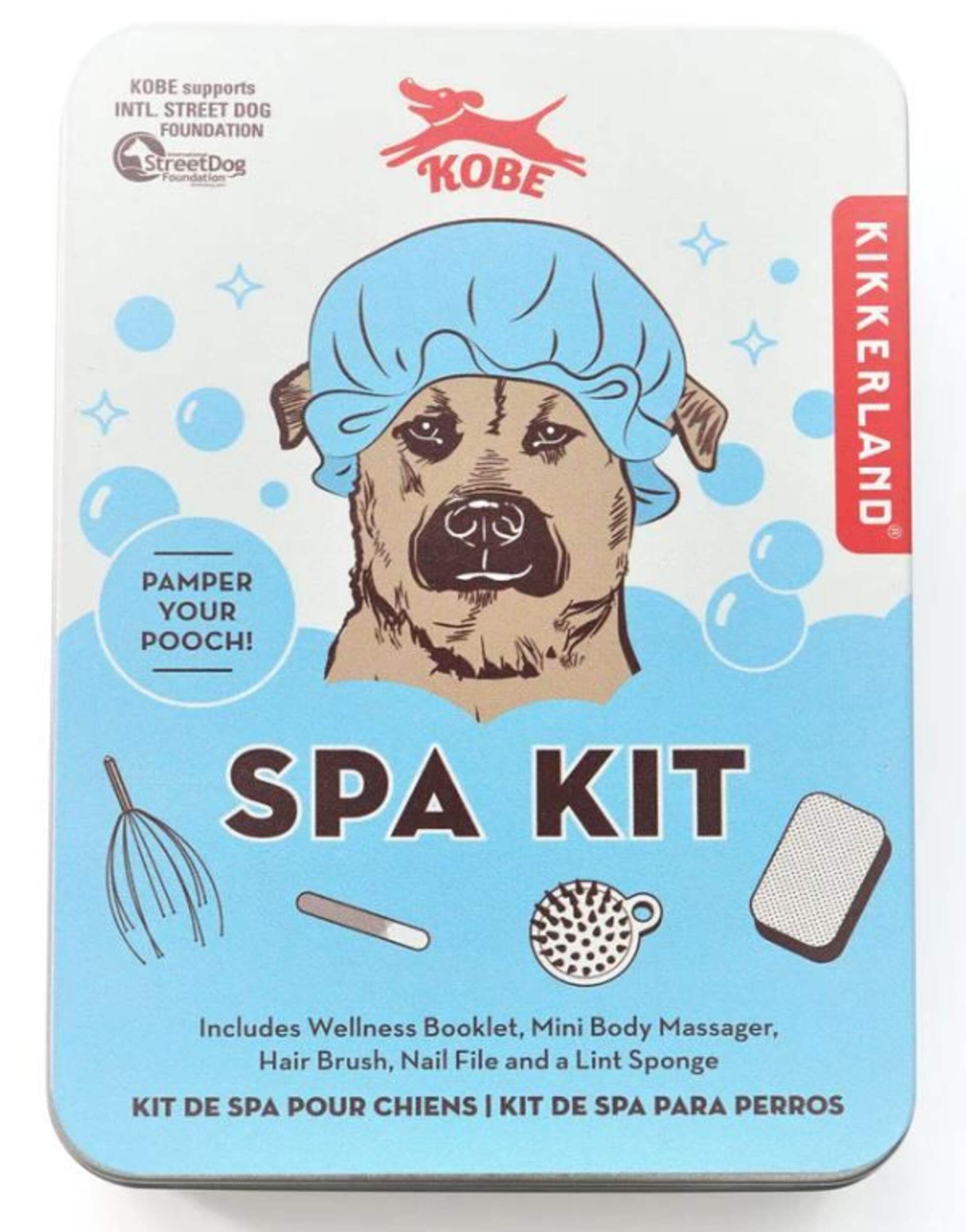 Dog Grooming Kit, Blue, for Birthday/Party Favour Front_Flat