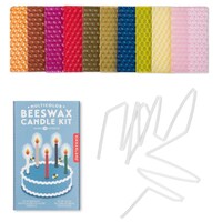DIY Beeswax BTD Candle Kit, Multi-Coloured, 3-in, 10-pk, for Birthday Party