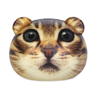 Cat Stress Ball, Brown/Black, for Birthday/Party Favour Front_Flat