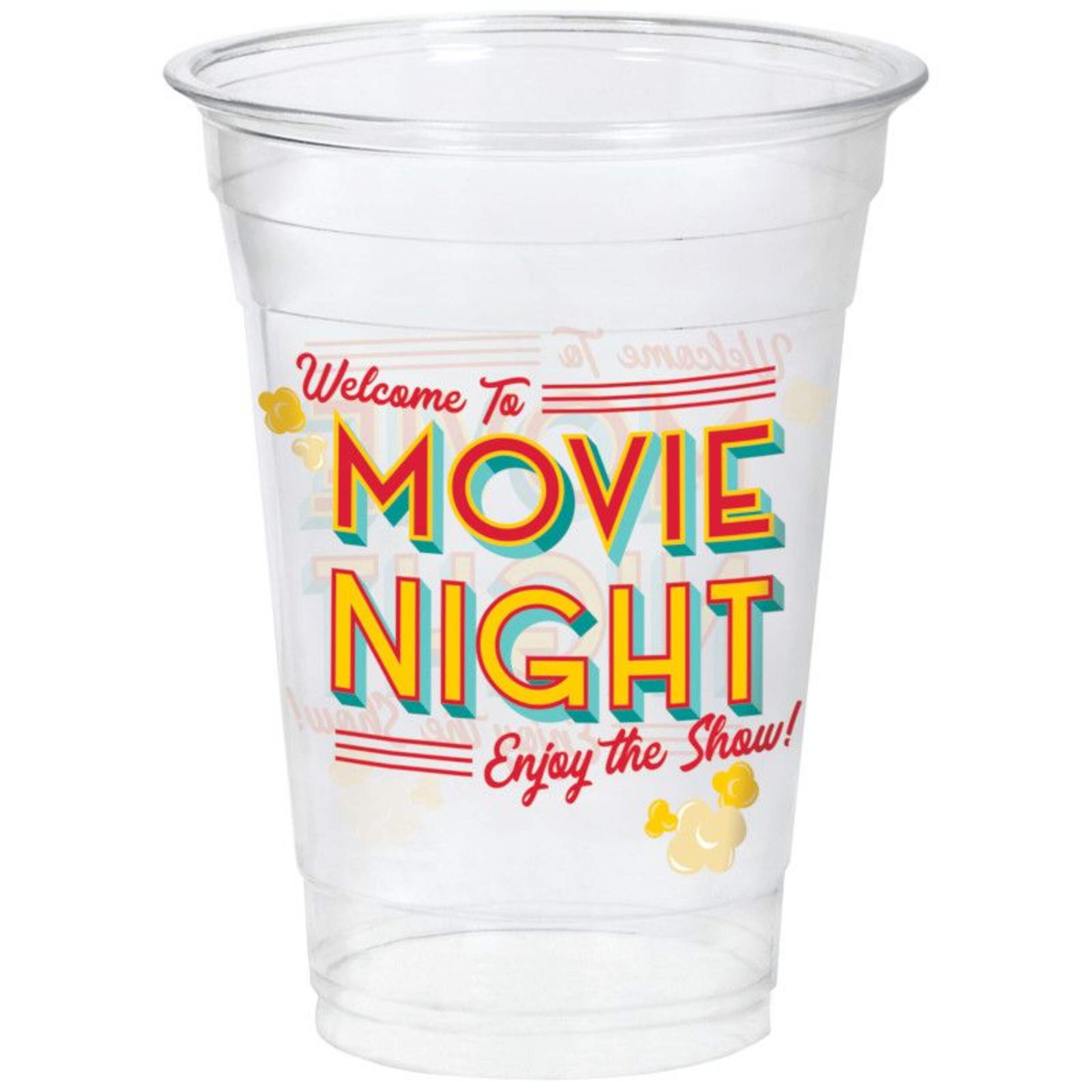 Gobelet en plastique soirée cinéma, 16 oz Front_Elevated