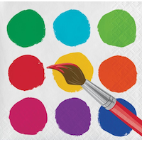 Serviettes à boissons Fête artistique Front_Flat