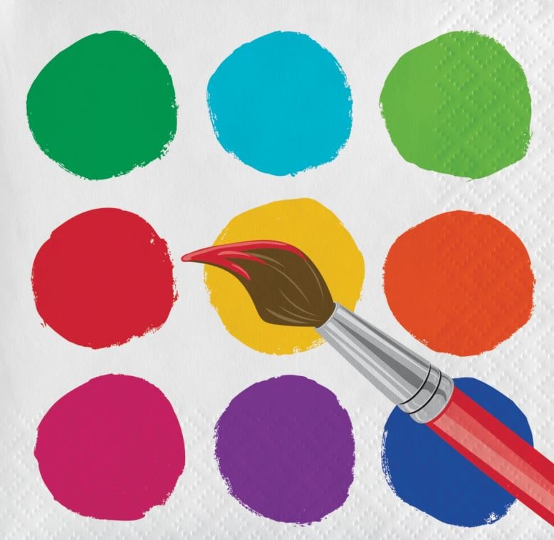 Art Party Beverage Napkins Party City