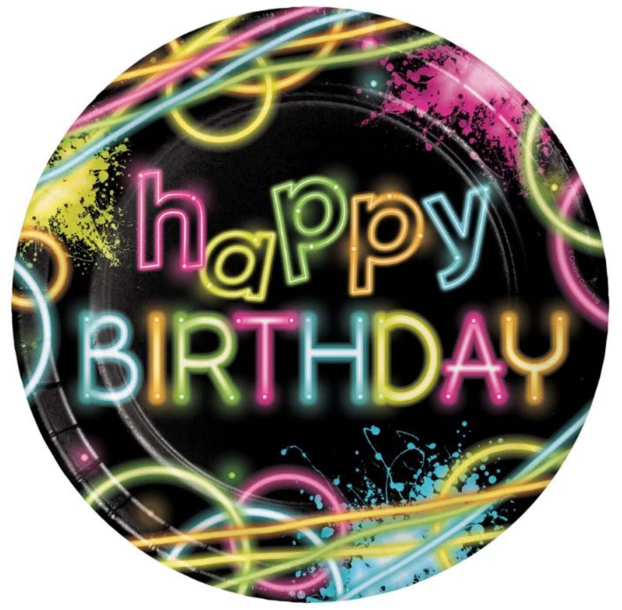 Neon sales paper plates