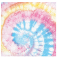 Serviettes à boissons Fête teinture sur noeuds, paq. 16 Front_Flat