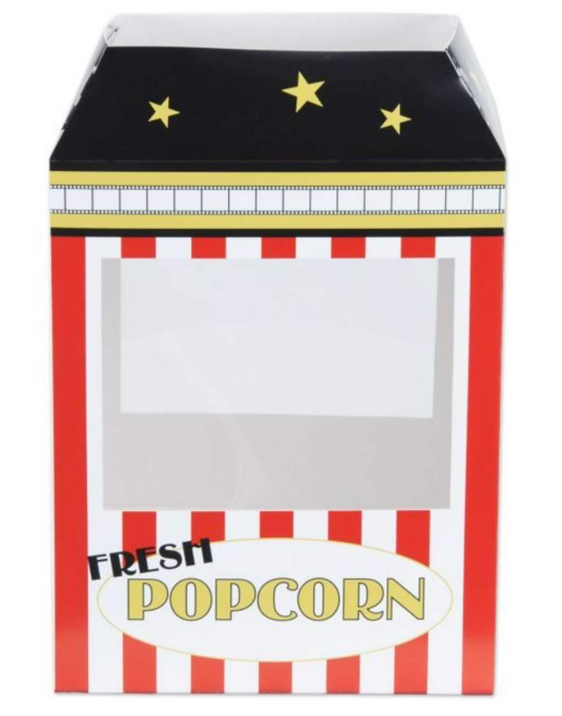 Awards Night 3-D Popcorn Machine Centerpiece, Red/White/Gold, 10.5-in, for Movie/Awards/Oscar Party Front_Elevated