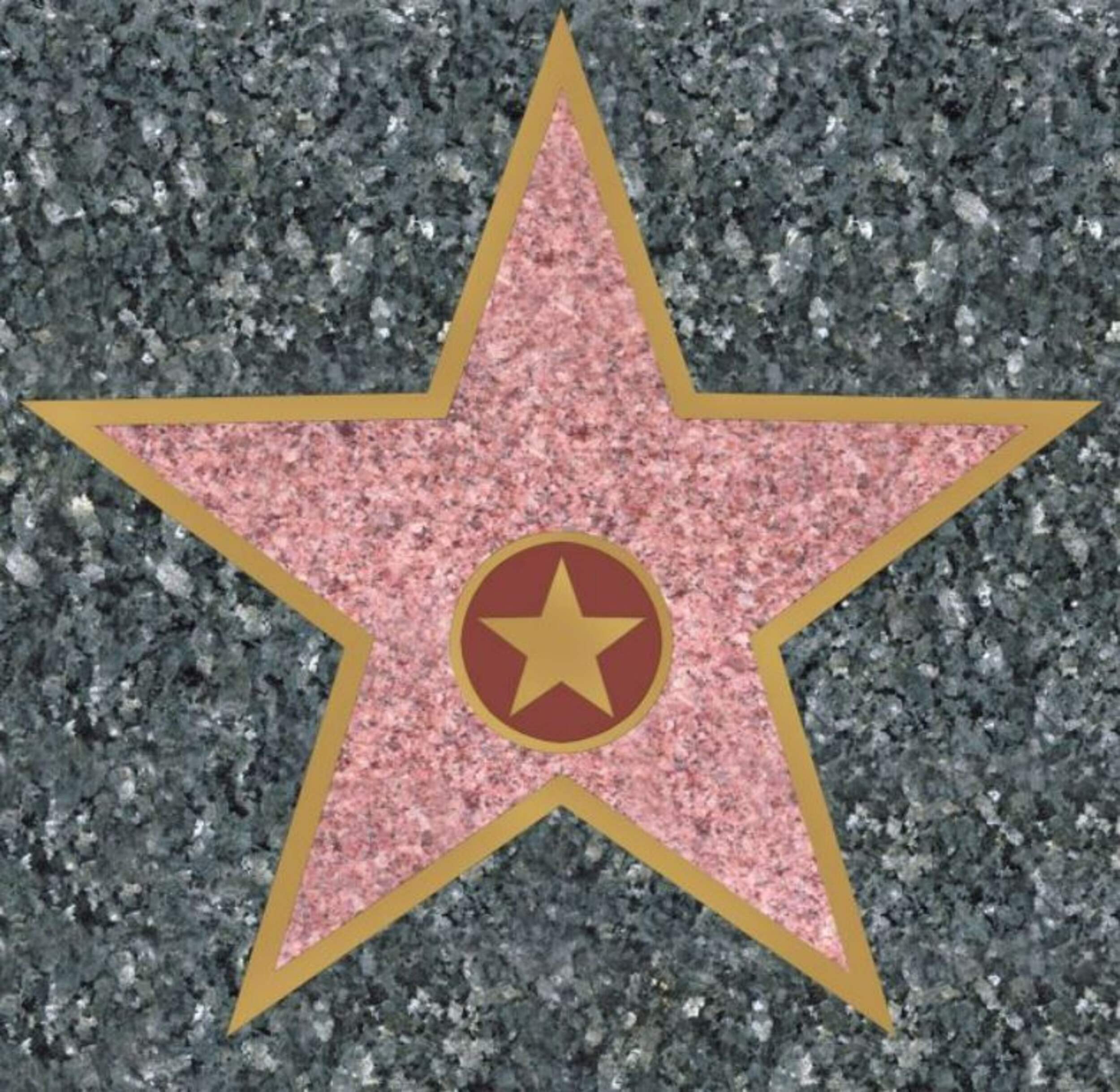 Awards Night star Wall & Floor Cling Decal Decoration, Pink/Gold, 11.5-in, for Movie/Awards/Oscar Party Front_Flat
