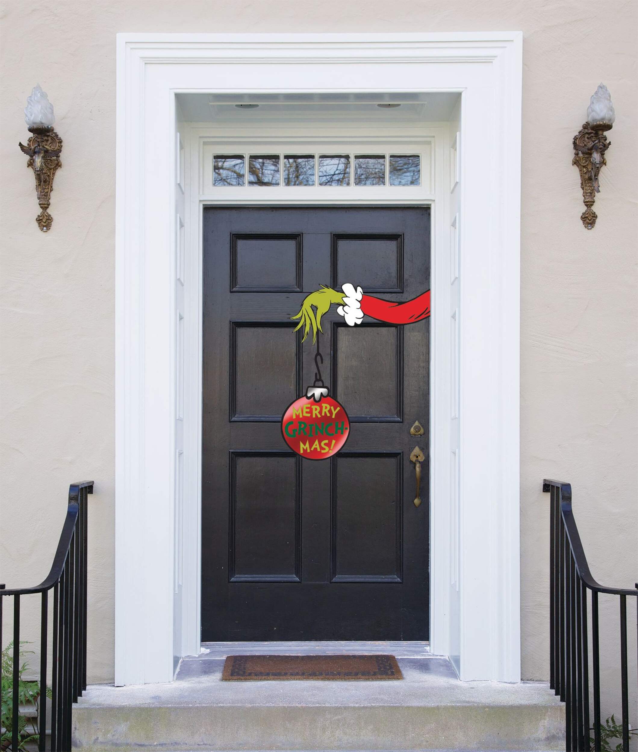 Décoration de porte traditionnelle Grincheux Front_Flat