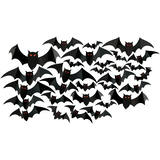 Bat Assorted Cutouts, Black, 17-in, 30-pk, Indoor Decoration for Halloween Front_Flat